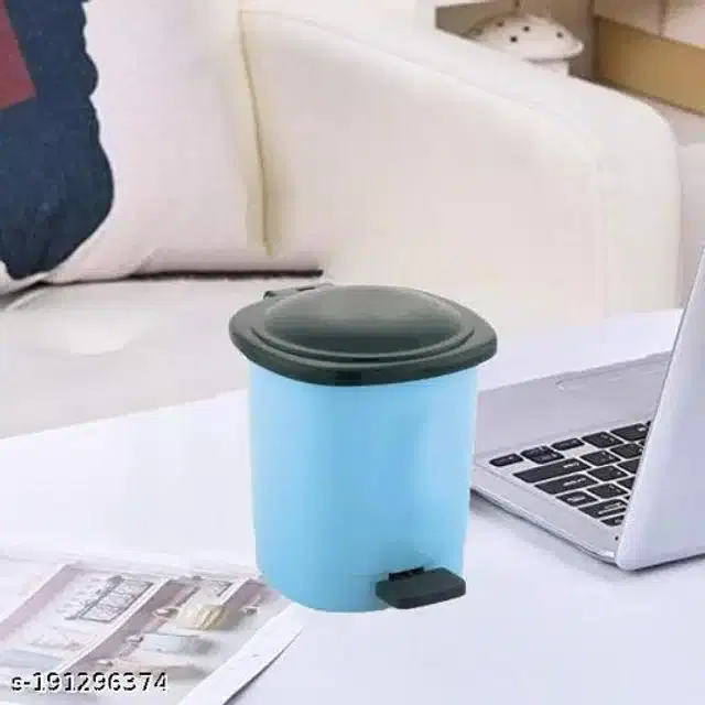 Dustbin with Lid for Home, Blue, 1 L