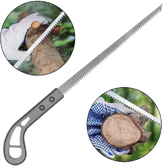 Stainless Steel Small Hand Saw for Gardening, Grey, Pack of 1