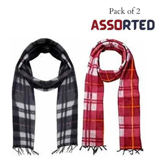 Men's Muffler, Pack of 2 (Assorted, Free Size) (TJS-9)