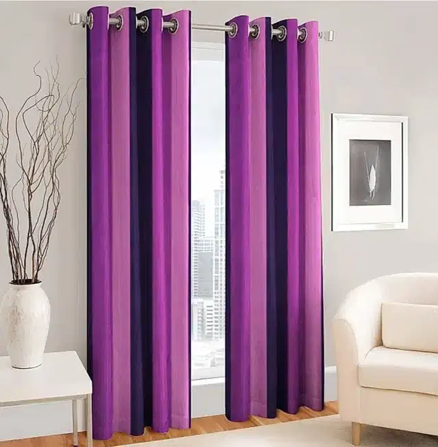 Marvel Door & Window Curtains, Pack of 2, Purple, 9 feet