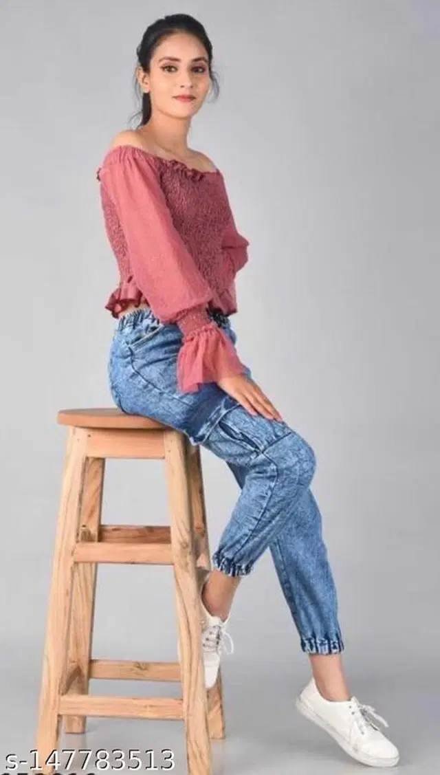 Denim Jeans for Women (Blue, 28)