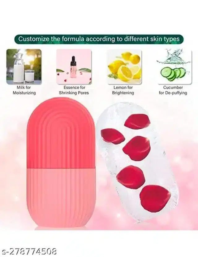 Silicone Ice Face Roller, Pink