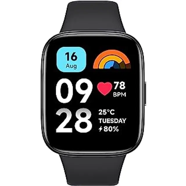 Rubber Strap T 500 Bluetooth Smartwatch for Men & Women, Black