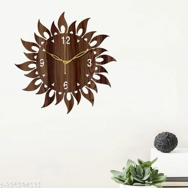 Wooden Wall Clock, Brown