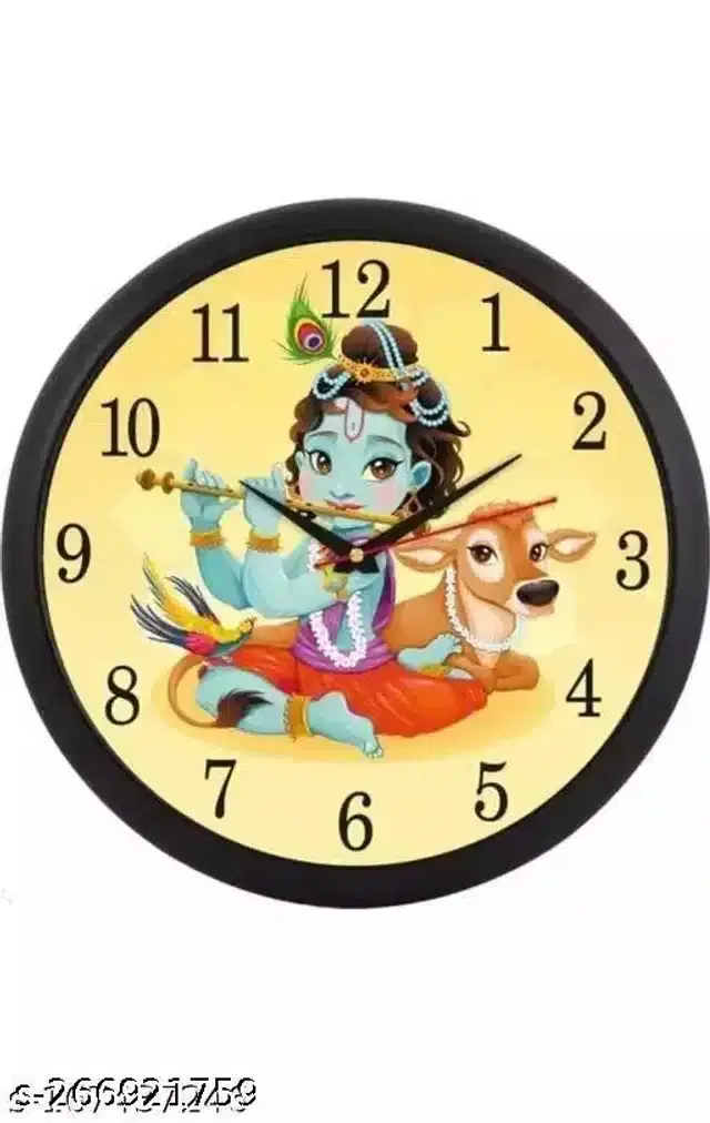 Designer Plastic Wall Clock, Multicolor