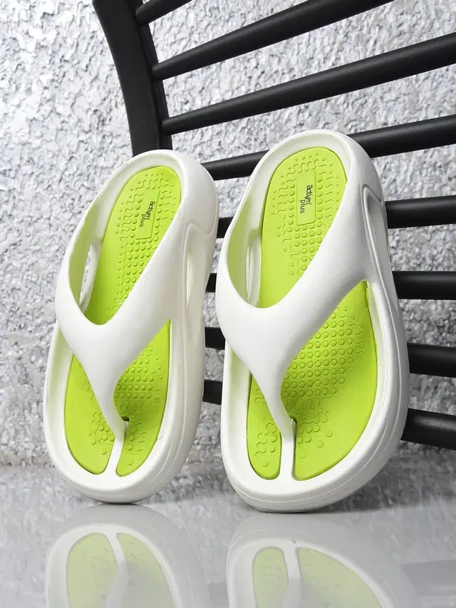Action Flipflops & Slippers for Men (Green, 7)