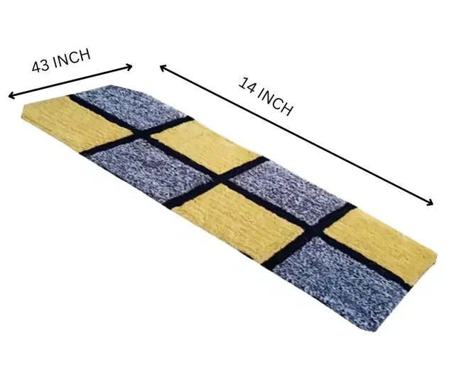 Alaqsa Checks Bed runner 15x47inch Yellow Pack of 1