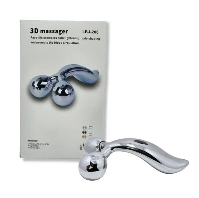 Manual 3D Massager Roller, Silver