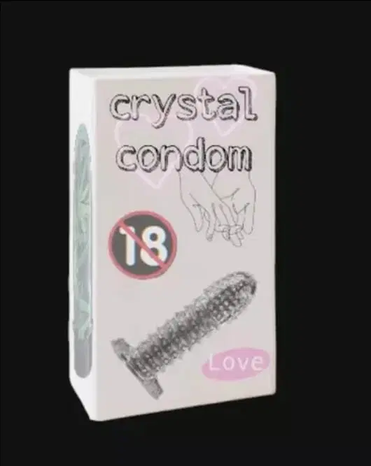 Rubber Crystal Extra Dotted Condom, Transparent