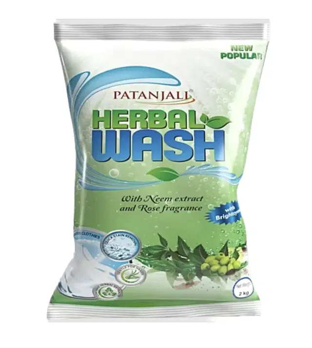 Patanjali Herbal Wash Detergent Powder 2 kg (Pouch)