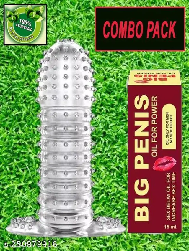 Classic Crystal Condom Reusable And Big Penis 100% Ayurvedic Oil 15 Ml Pack Of 2