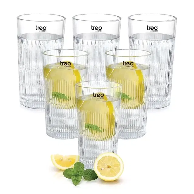 Treo By Milton Elix Glass Tumbler Set Of 6, 290 ml