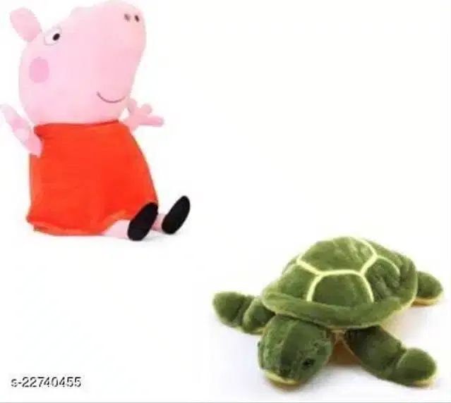 Stuffed Toys for Kids, Orange & Black, Set of 2