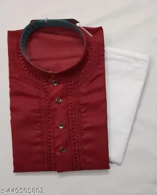 Cotton Kurta Set for Men (M)