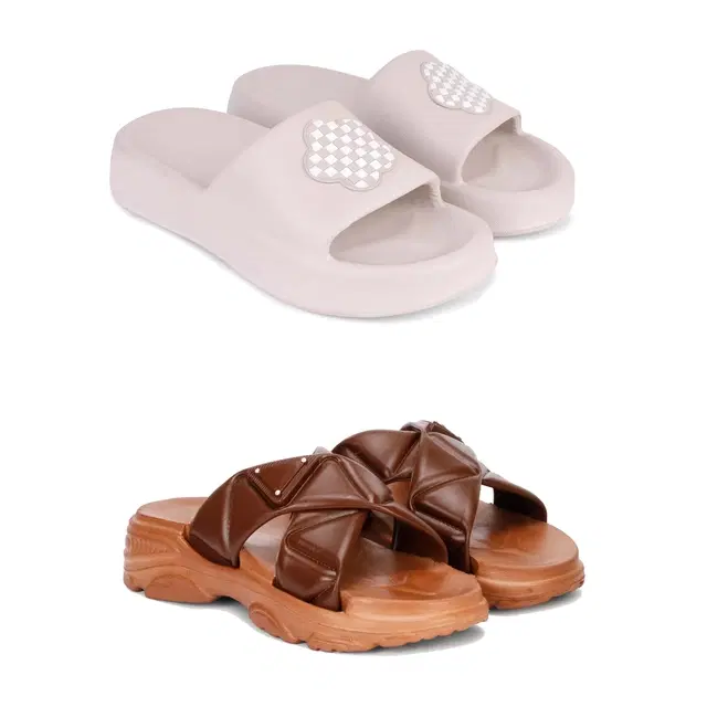 Combo of Sliders for Women, Set of 2 (Multicolor, 6)