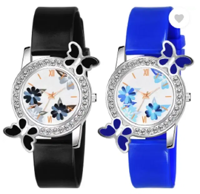 Analog Watch for Women & Girls, Pack of 2 (Multicolor)