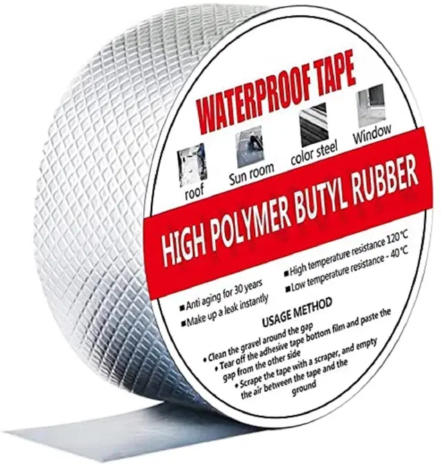 Aluminium Single Sided Self Adhesive Tape, Silver, 5 m