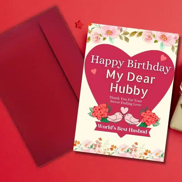 Birthday Greeting Card for Husband, Multicolor