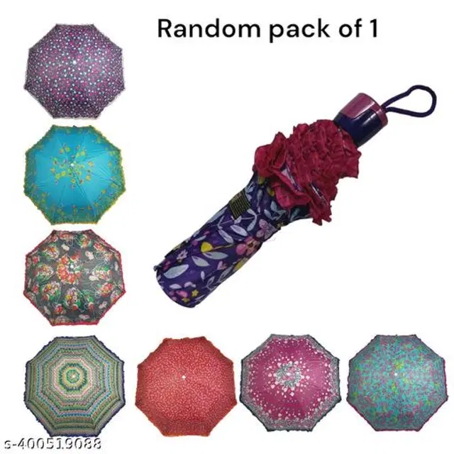 Polyester Foldable Umbrella, Assorted, Pack of 1
