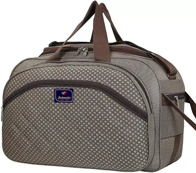Polyester Traveling Luggage Bag with Wheels, Brown,61 L