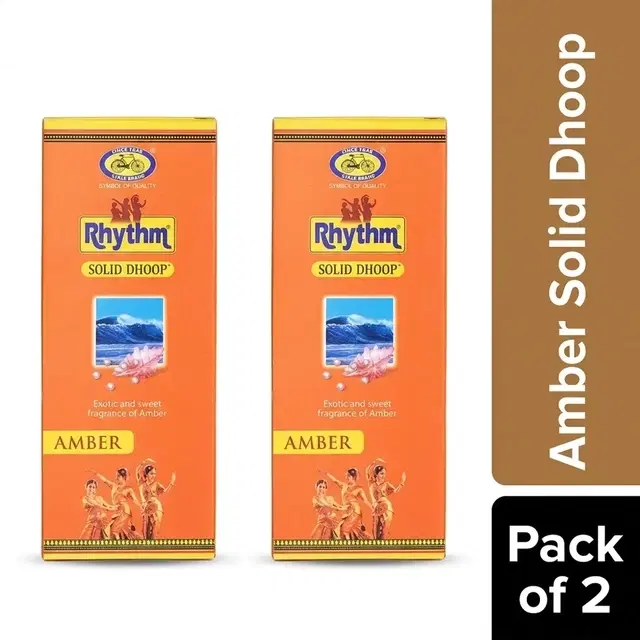 Cycle Pure Rhythm Amber Solid Dhoop 18N+Free Holder (Pack of 2)