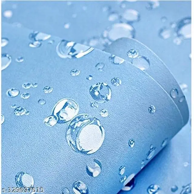 Bliss Vinyl Wallpaper for Home, Blue, 45x250 cm