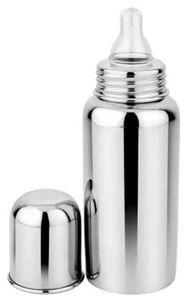 Stainless Steel Feeding Bottle for Kids, Steel, 250 ml