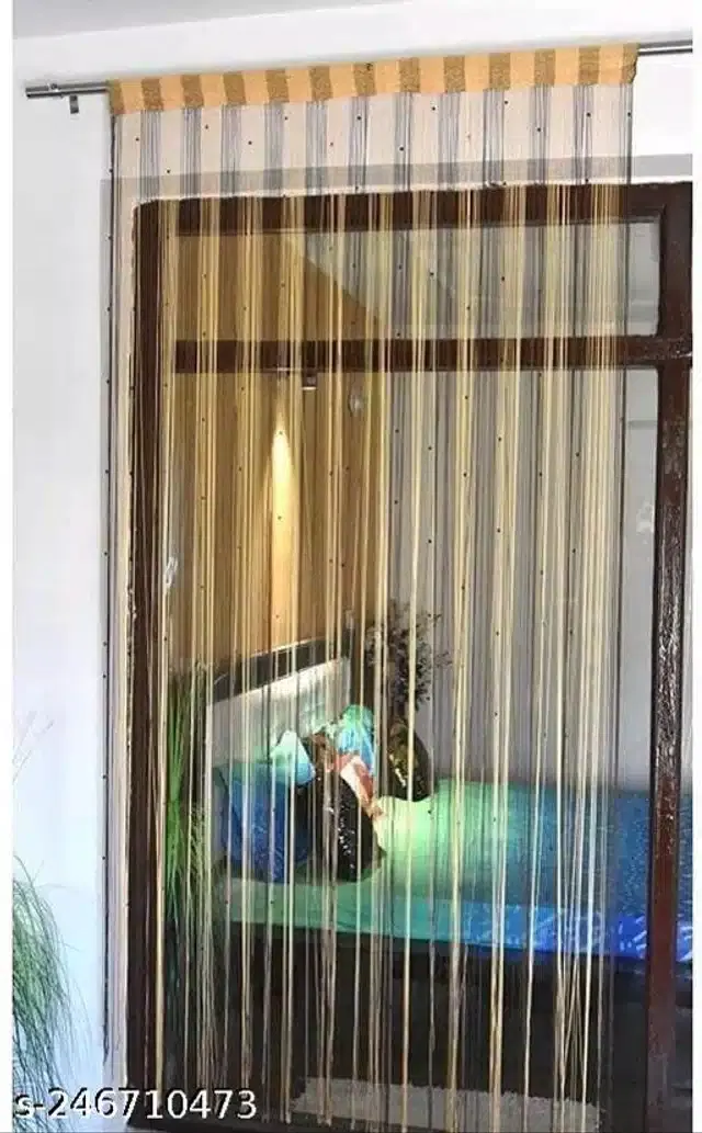 Curtains for Door, Beige, 5 Feet