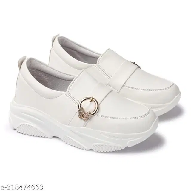 Loafers for Women (White, 3)