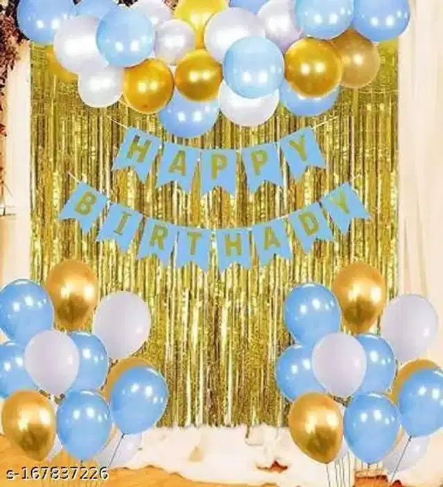 Birthday Party Decoration Kit, Multicolor, Set of 33