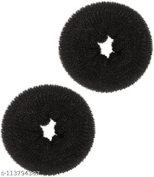 Hair Bun Extension for Women, Pack of 2 (Black)