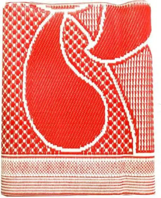 Plastic Chatai Mat, Red, 4x6 feet