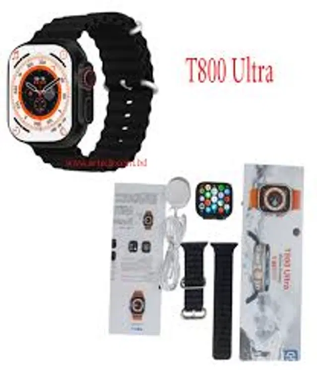 T800 Smart Watch for Men & Women, Black