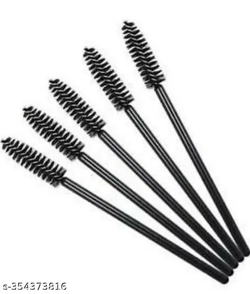 Mascara Eyelash Wands Brush For Eyelash Extension Eyebrow And Makeup Color/Makeup Brush Eyebrow Eyelash Wand For Extension Makeup Brush Tool, Black (Pack Of 5)