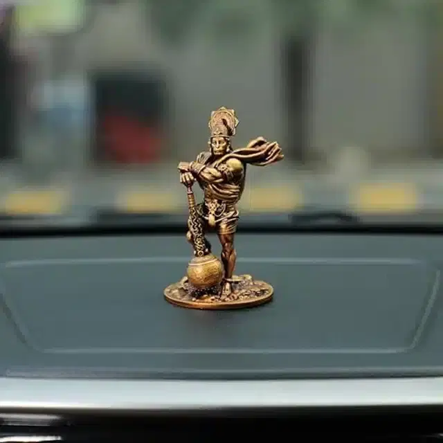Metal Hanuman Car Dashboard Showpiece, Copper