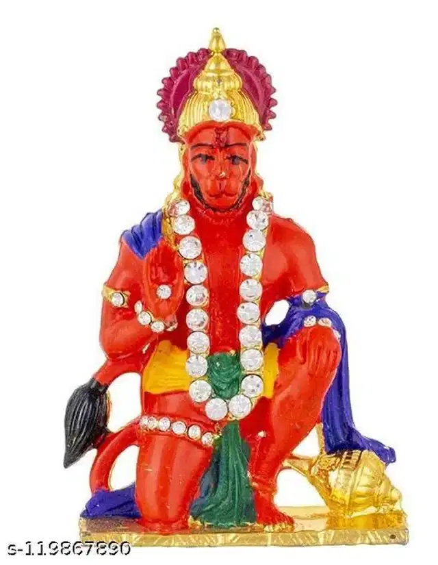 God Hanumanji Car Dashboard Idol, Multicolor
