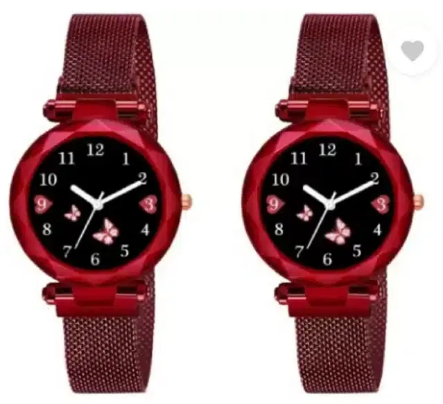 Analog Watch for Women, Pack of 2 (Multicolor)