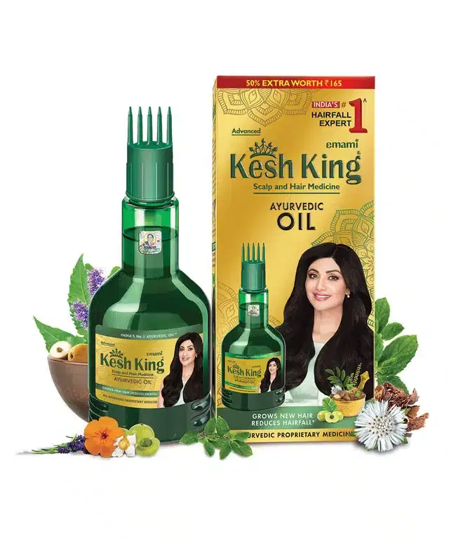 Kesh King Ayurvedic Scalp & Hair Oil, 300 ml (Bottle)