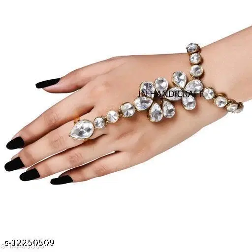 Alloy Bracelets for Women & Girls, White