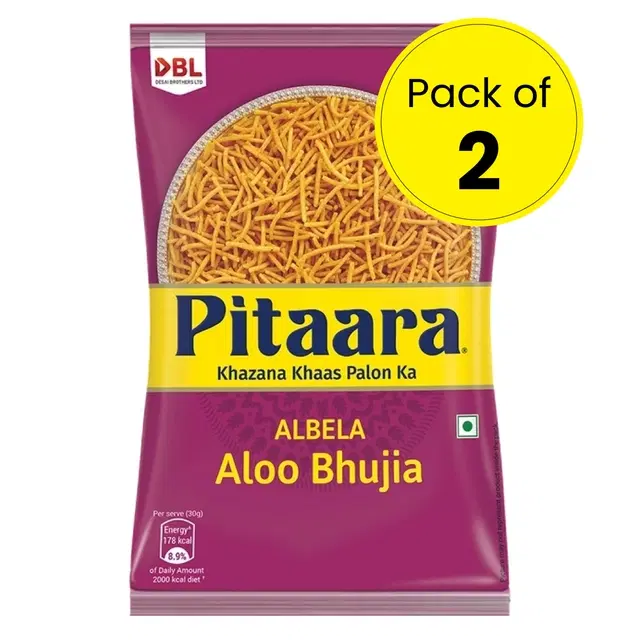 Pitaara Albela Aloo Bhujia 2x180 g (Pack of 2)