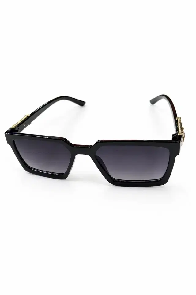 Plastic Sunglasses for Men, Black (Free Size)