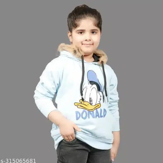 Full Sleeves Hoodies for Girls (Sky Blue, 3-4 Years)