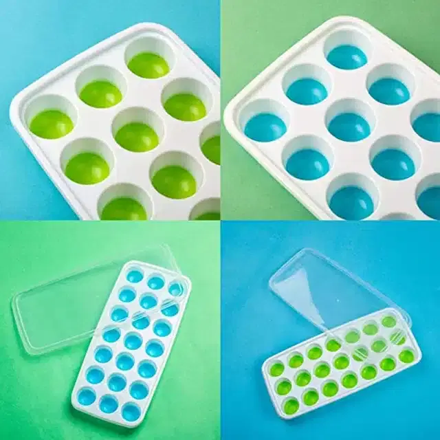 Silicone 21 Cavity Pop Up Ice Cube Tray, Assorted, Pack of 1
