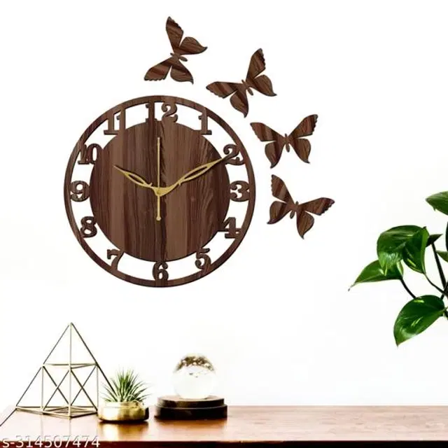 Wooden Wall Clock, Brown