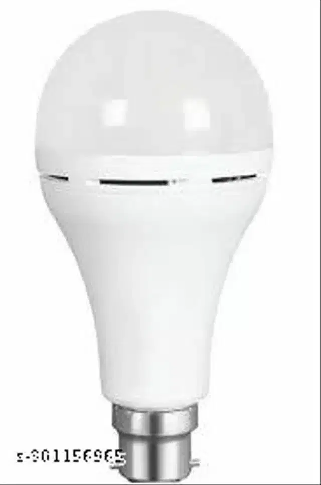 Plastic Rechargeable LED Bulb, White, 9 W