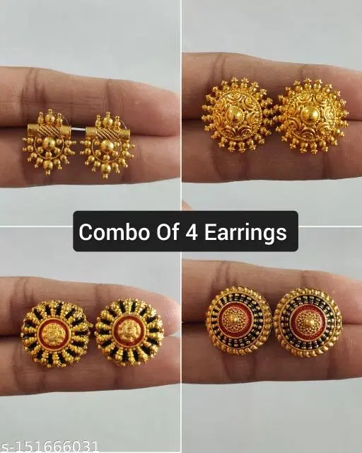 Traditional Trend 1Gm Gold Plated Earrings For Women