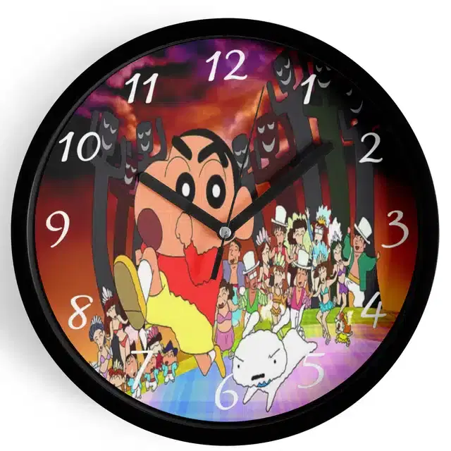Shinchan Analog Wall Clock, Multicolor, 7 Inches
