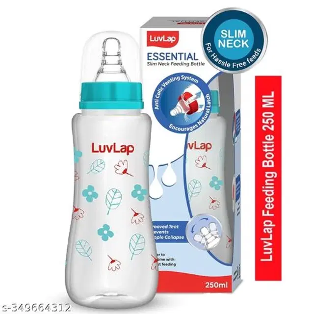 LuvLap Plastic Feeding Bottle for Baby, Multicolor, 250 ml