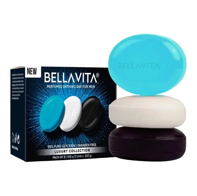 Bellavita Perfume Bathing Soap Bar For Men 3X100 g