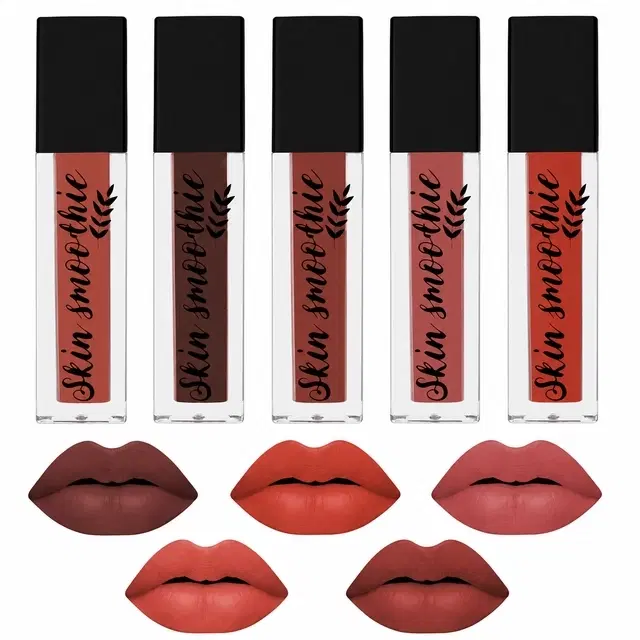Skin Smoothie Mini Liquid Lipstick, Multicolor [Pack of 5]
